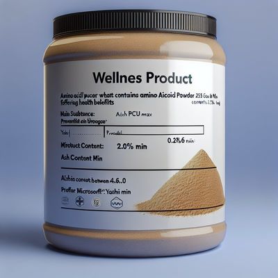 최대 25CFU/g 효모, 최적의 pH 4.0-6.0 균형 및 건강 효능을 위한 아미노산 분말, 회분 0.2% 이상