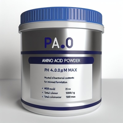 pH 4.0-6.0 아미노산 분말, 곰팡이 25CFU/g 이하, 총 세균수 1000CFU/g 이하